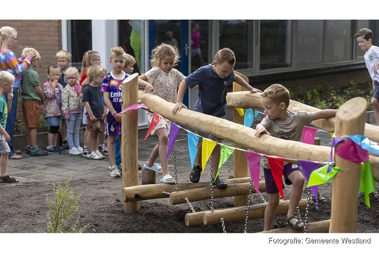 Ook De Driekleur Dalton krijgt groenblauw schoolplein